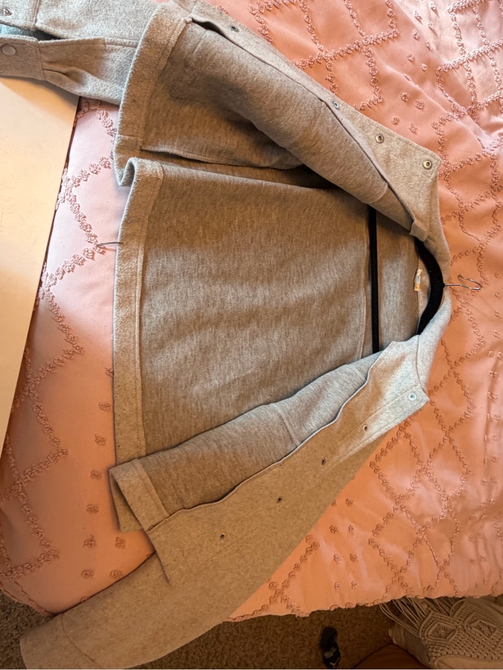 Hem & Thread Neutral Beige Wool-Blend Jacket - Picture 4 of 7